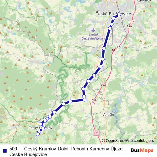 500 bus Line Map