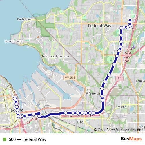 500 bus Line Map