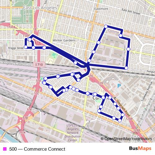 500 bus Line Map