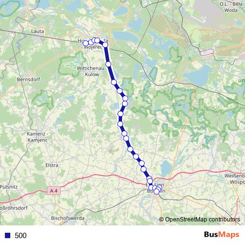 500 bus Line Map