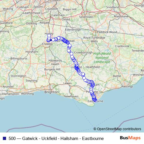 500 bus Line Map