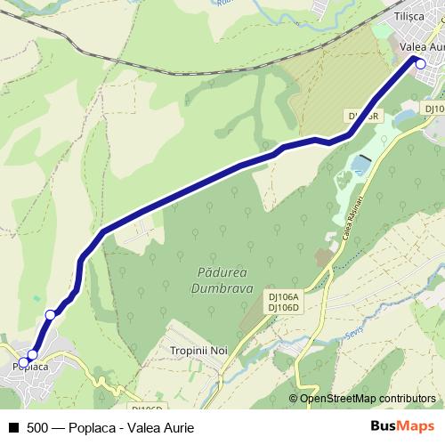 500 bus Line Map