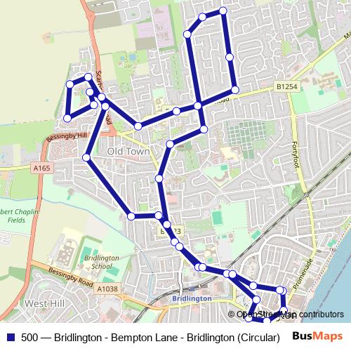 500 bus Line Map