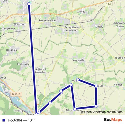 1-50-304 bus Line Map