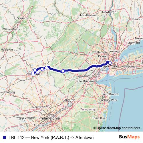 TBL 112 bus Line Map