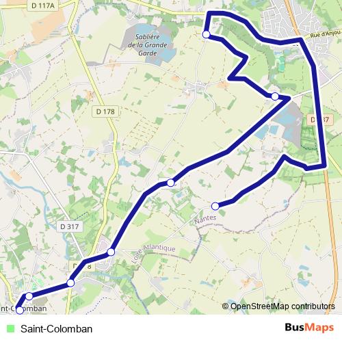 Saint-Colomban bus Line Map