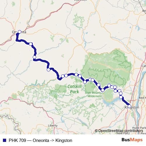 PHK 709 bus Line Map