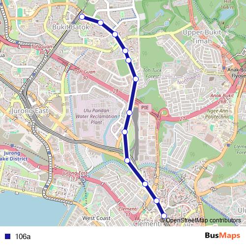106a bus Line Map