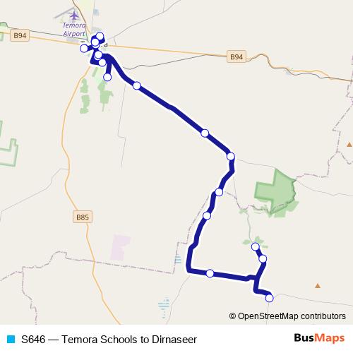 S646 bus Line Map