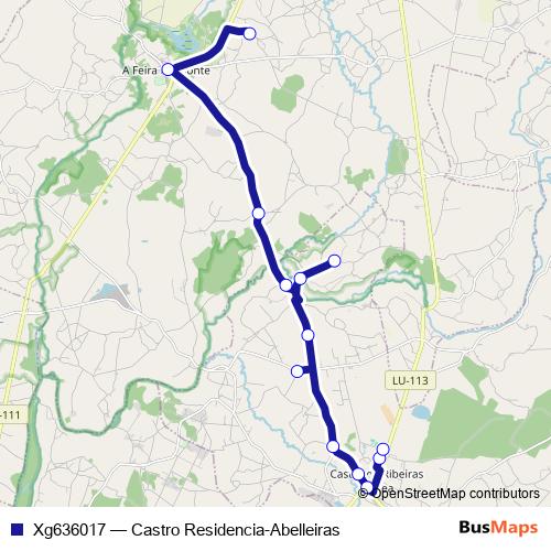 Xg636017 bus Line Map