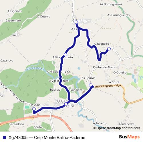 Xg743005 bus Line Map