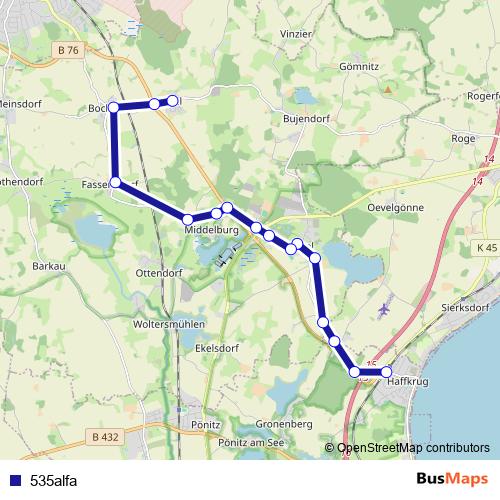 535alfa bus Line Map