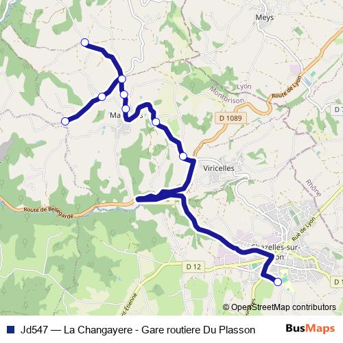 Jd547 bus Line Map