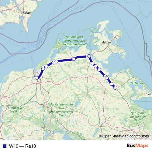 W10 rail Line Map