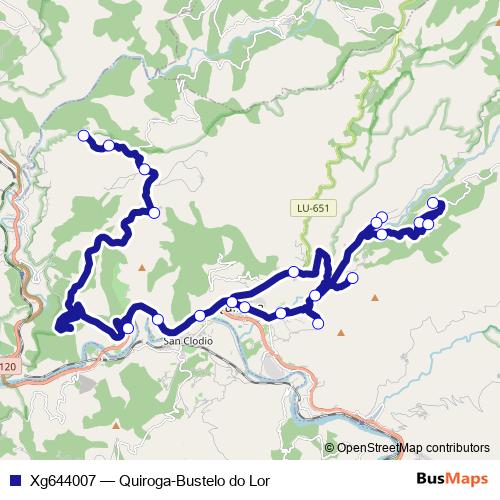 Xg644007 bus Line Map