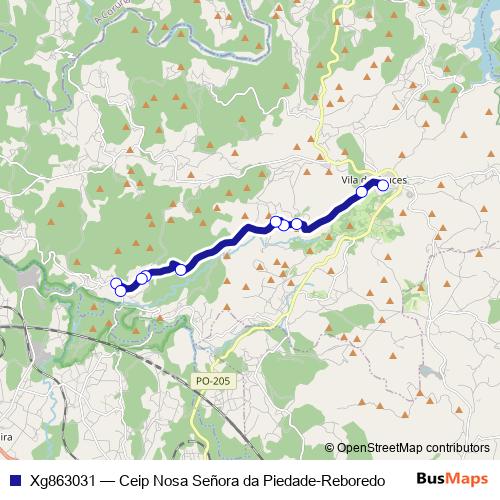 Xg863031 bus Line Map