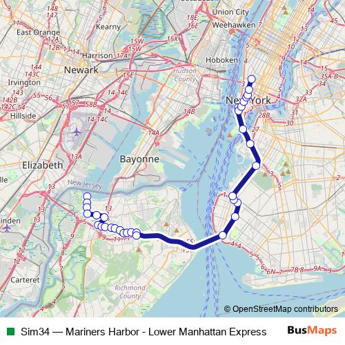 Sim34 bus Line Map