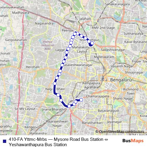 410-FA Yttmc-Mrbs bus Line Map