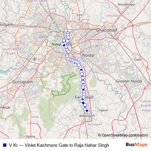 V Kr metro Line Map