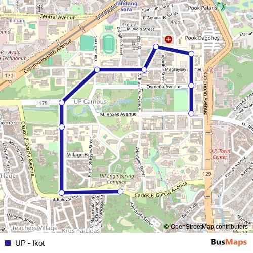 UP - Ikot bus Line Map