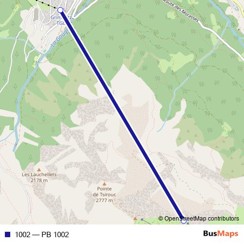 1002 cable-car Line Map