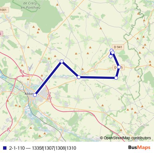 2-1-110 bus Line Map