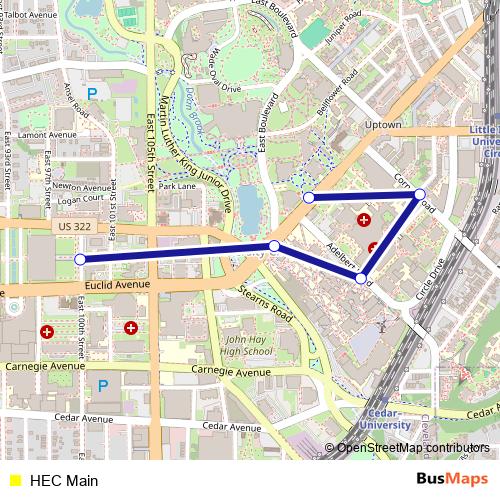 HEC Main bus Line Map