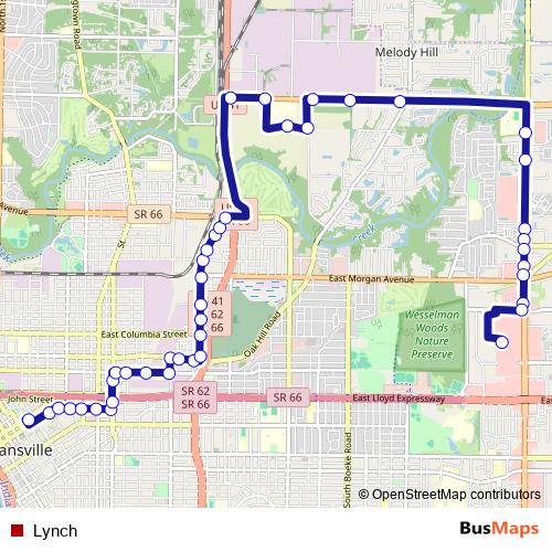 Lynch bus Line Map