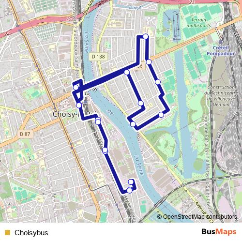 Choisybus bus Line Map