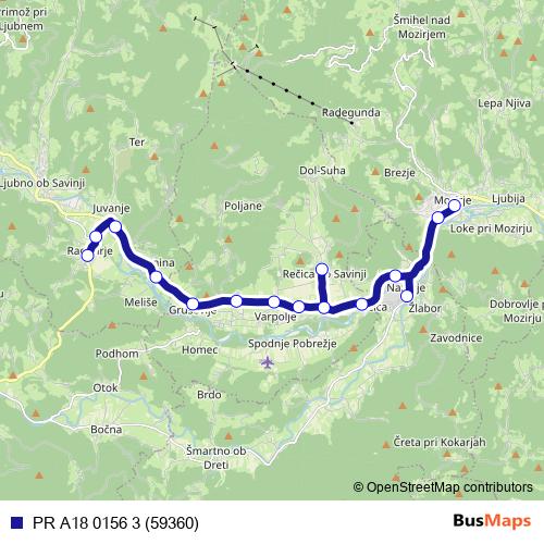 PR A18 0156 3 (59360) bus Line Map