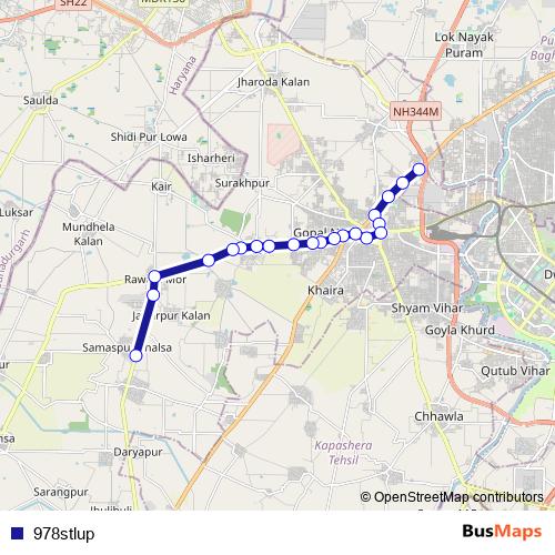 978stlup bus Line Map