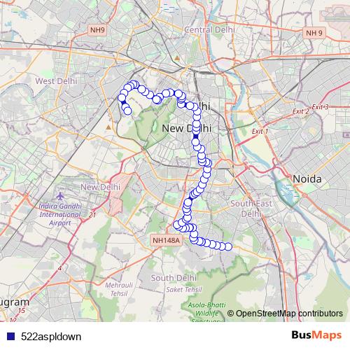 522aspldown bus Line Map