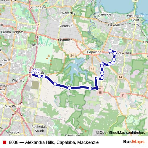 8038 bus Line Map