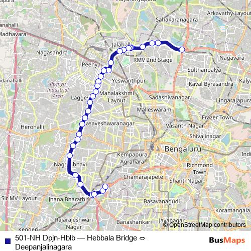 501-NH Dpjn-Hblb bus Line Map