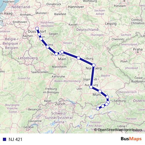 NJ 421 rail Line Map