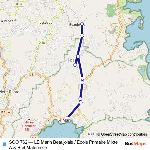 SCO 762 bus Line Map