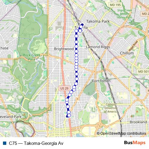 C75 bus Line Map