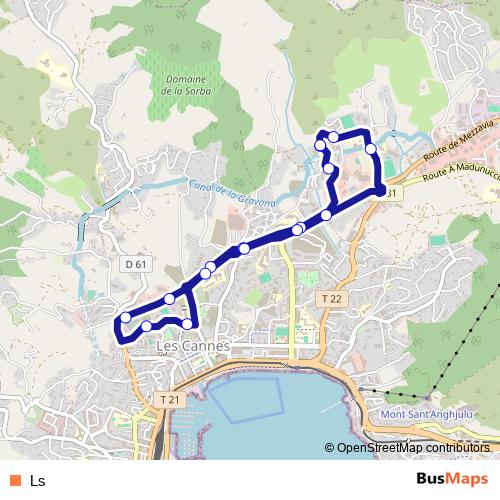 Ls bus Line Map