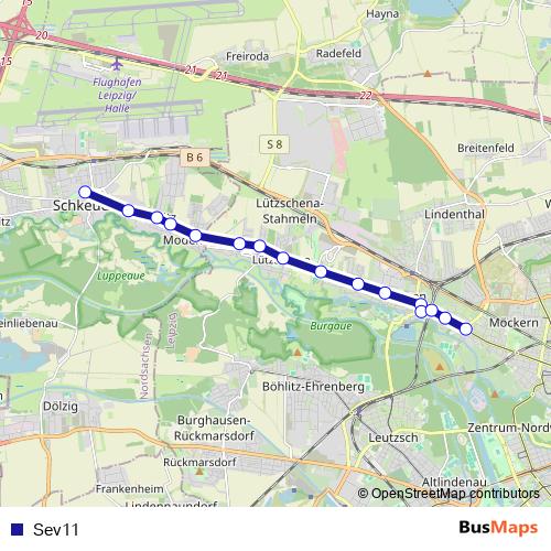 Sev11 bus Line Map