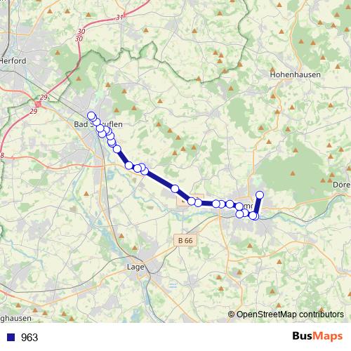 963 bus Line Map