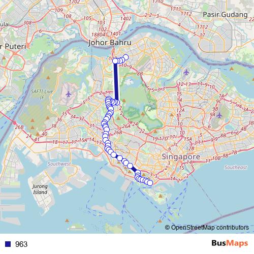 963 bus Line Map