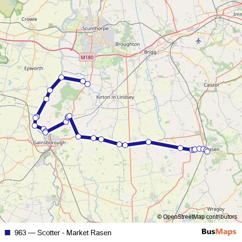 963 bus Line Map
