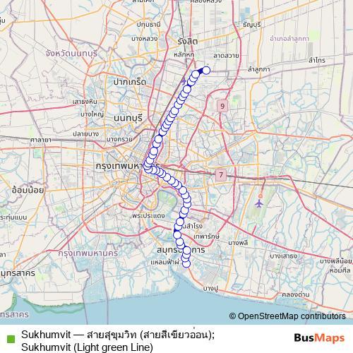 Sukhumvit tram Line Map