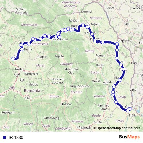 IR 1830 rail Line Map