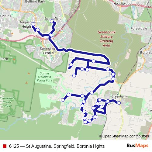 6125 bus Line Map