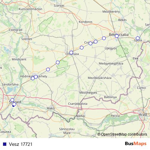 Vesz 17721 rail Line Map