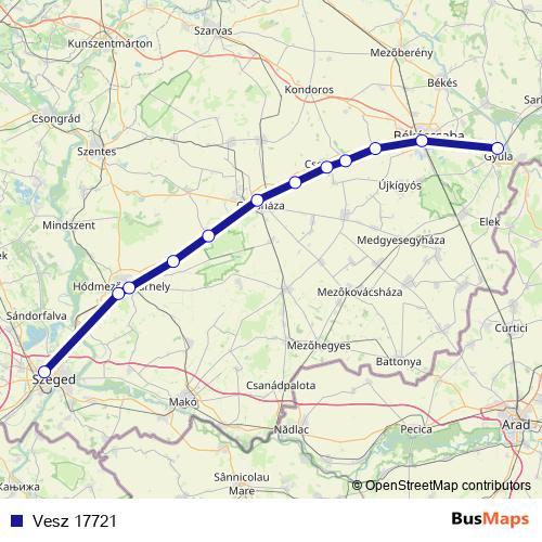Vesz 17721 rail Line Map