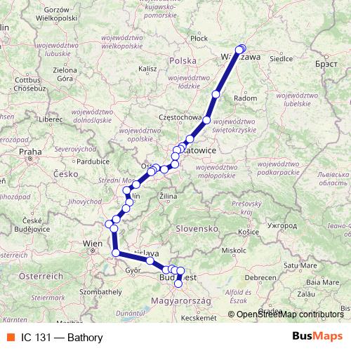 IC 131 rail Line Map