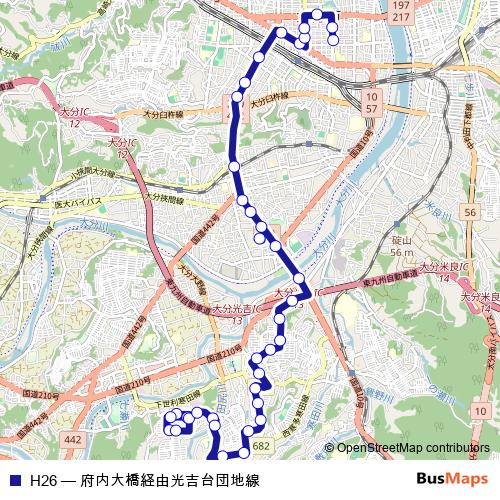 H26 bus Line Map