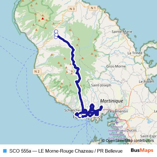 SCO 555a bus Line Map